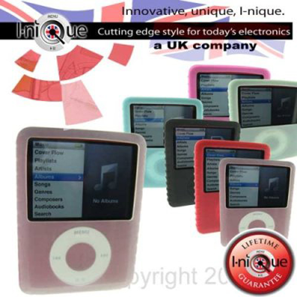 I-nique I nique Tuff Luv iPod nano 3rd Gen SportsGrip Silicone Case Colour BLACK