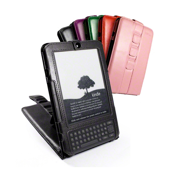 Tuff-Luv Multi-view 'Veggie' Faux Leather Case Cover For Amazon Kindle