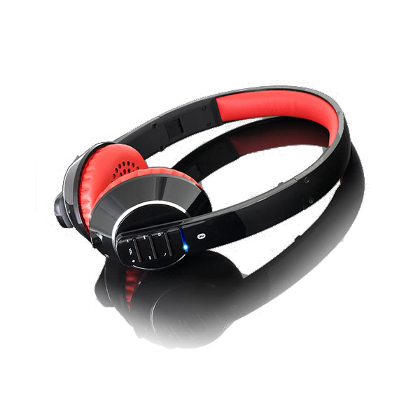 MEElectronics AF 32 Air Fi AF32 Stereo Bluetooth Wireless Headphones with Hidden Mic for iPhone iPod Touch iPad Android Phone Colour REDBLACK
