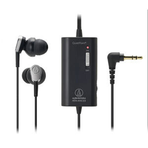 Audio-Technica ATH-ANC23 Active Noise Cancelling In-Ear Headphones