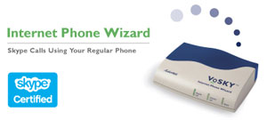 Vosky Actiontec VoSKY Skype Phone Wizard