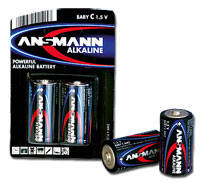 Ansmann 2 x C Alkaline Batteries