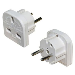 Travel Adapter UK  3 pin to Euro 2pin