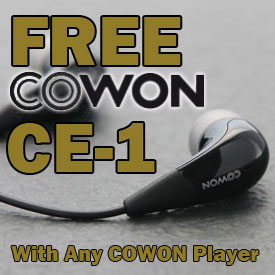 FREE COWON CE-1 EARPHONES