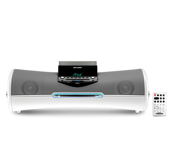 Sharp DKA10H iElegance iPod Compatible Stereo with CD Player Colour WHITE