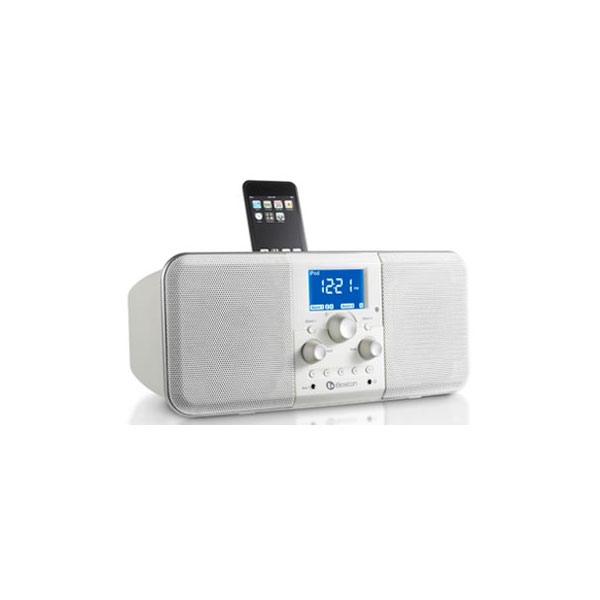 Boston Acoustics Horizon Duo I Clock iPod AMFM Dock WHITE Colour WHITE