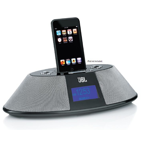 Jbl On Time 200p High-performance Loudspeaker Dock For Ipod/iphone With Am/fm Radio Colour Aluminium