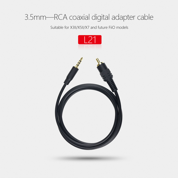  Fiio L21 3.5mm - RCA Coaxial Digital Adapter Cable