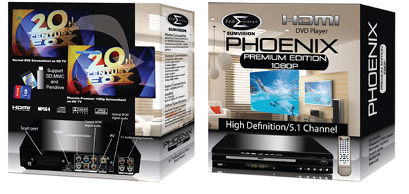 Sumvision Phoenix Premium Upscaling HDMI DVD Player 1080i, 1080p
