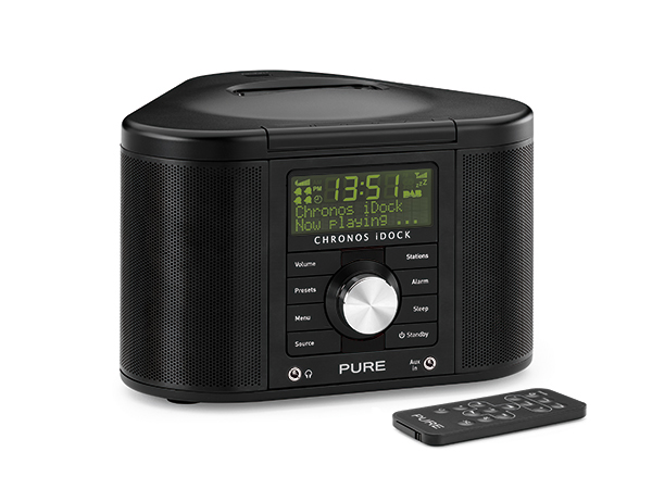 Pure Chronos iDock Series II DABFM Clock Radio  iPod Dock Colour BLACK