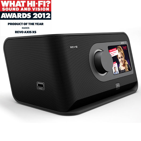 Revo AXiS XS Internet/DAB/Bluetooth/FM Alarm Clock Radio with iPhone/iPod Dock &amp; 3.5-inch Touchscreen - Black (new version)