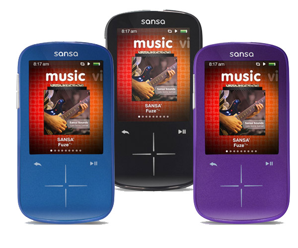 Sandisk Sansa Fuze+ 8gb Mp3 Player Colour Blue