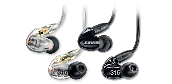 Shure SE315 Sound Isolating Earphones Colour BLACK