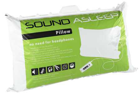 Sound Asleep Pillow - No more headphones in bed  