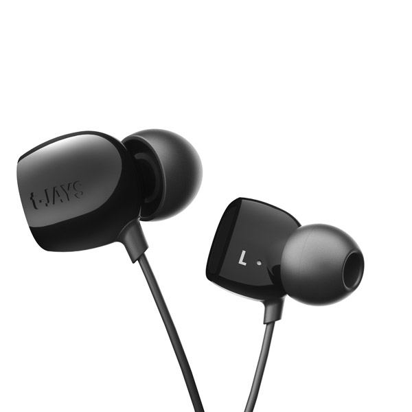 t JAYS two In Ear Noise Isolating Earphones Colour BLACK