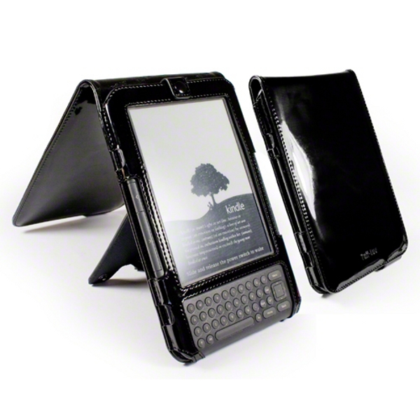 Tuff-Luv Shiny Patent Leather Case Cover For Amazon Kindle 3