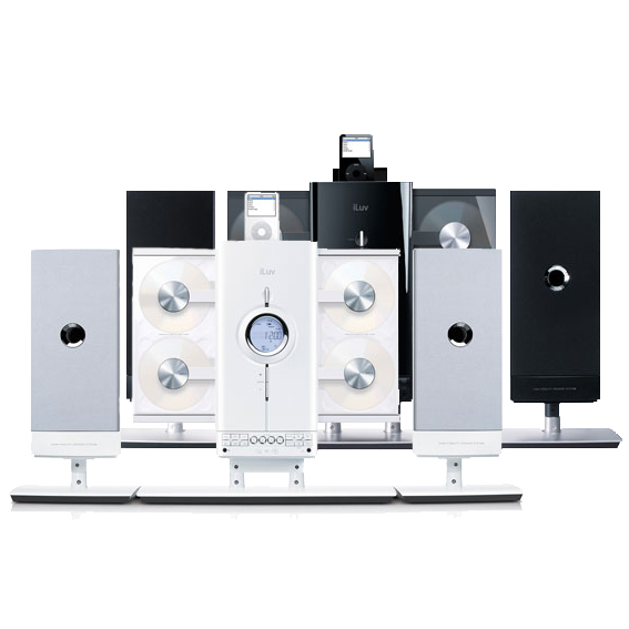 iLuv I9200BLK 4 CD/MP3 Hi-Fi Audio System with iPod Dock