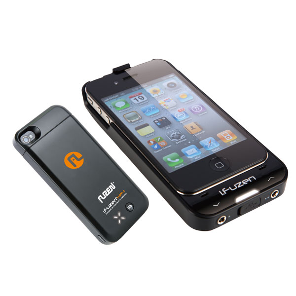 iFuzen HP 1 Portable Headphone Amplifier Battery Extender and Protective Carry case for iPhone 44S Black