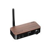 FiiO BTA30 Pro in Walnut, front and side view