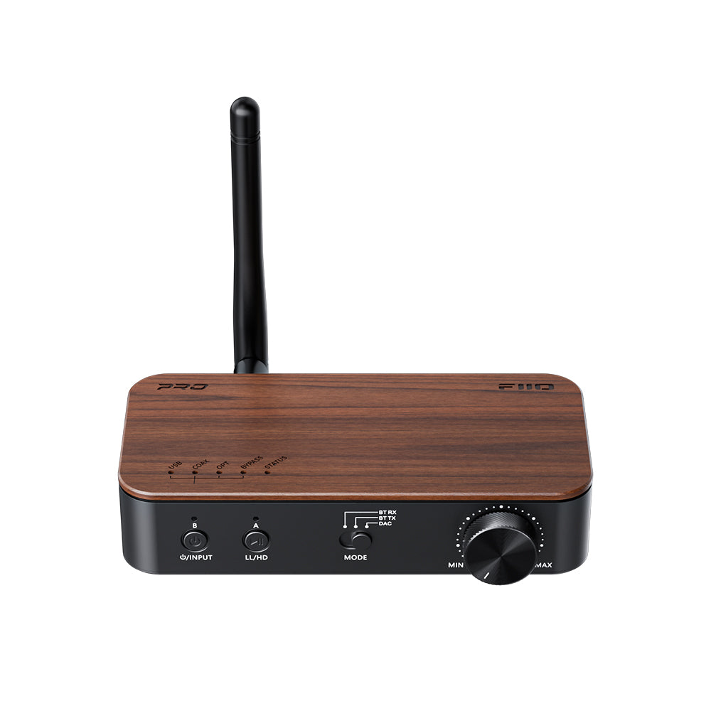 FiiO BTA30 Pro in Walnut, front view