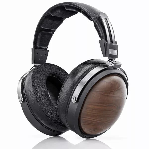 FiiO FT1 32Ω Large Dynamic Driver Headphones with Solid Wood Cups - BLACK (Box opened)