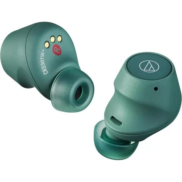 Audio Technica ATH-CKS30TW+ Wireless Headphones - GREEN (Damaged packaging)