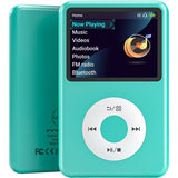 INNIOASIS Y1 MP3 player, teal, front and back