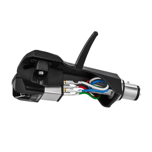 Audio Technica AT-VM95E Elliptical stereo cartridge on AT-HS6 Headshell - BLACK