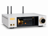 Cayin iD6 streamer, DAC and headphone amp, silver, angled