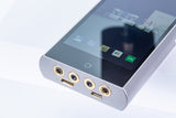 Cayin N7+ music player, top edge with output sockets