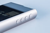 Cayin N7+ music player, side buttons close-up