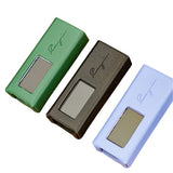 Cayin RU3 leather case, cyan, black and purple, with the RU3