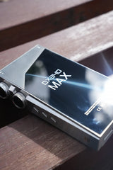 iBasso DX340 MAX music player, front, on a bench