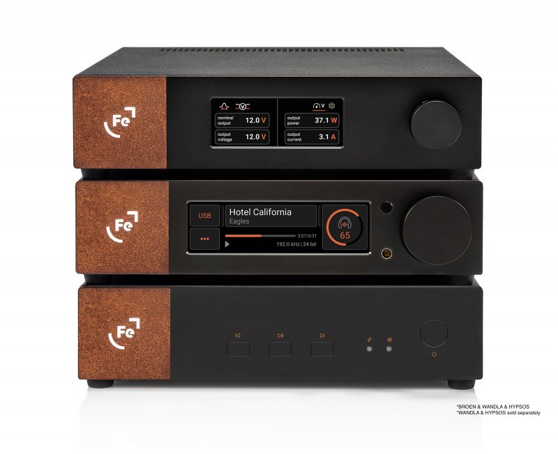 Ferrum BROEN network streaming transport, in a three-unit Ferrum stack