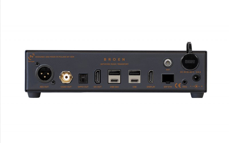 Ferrum BROEN network streaming transport, rear panel