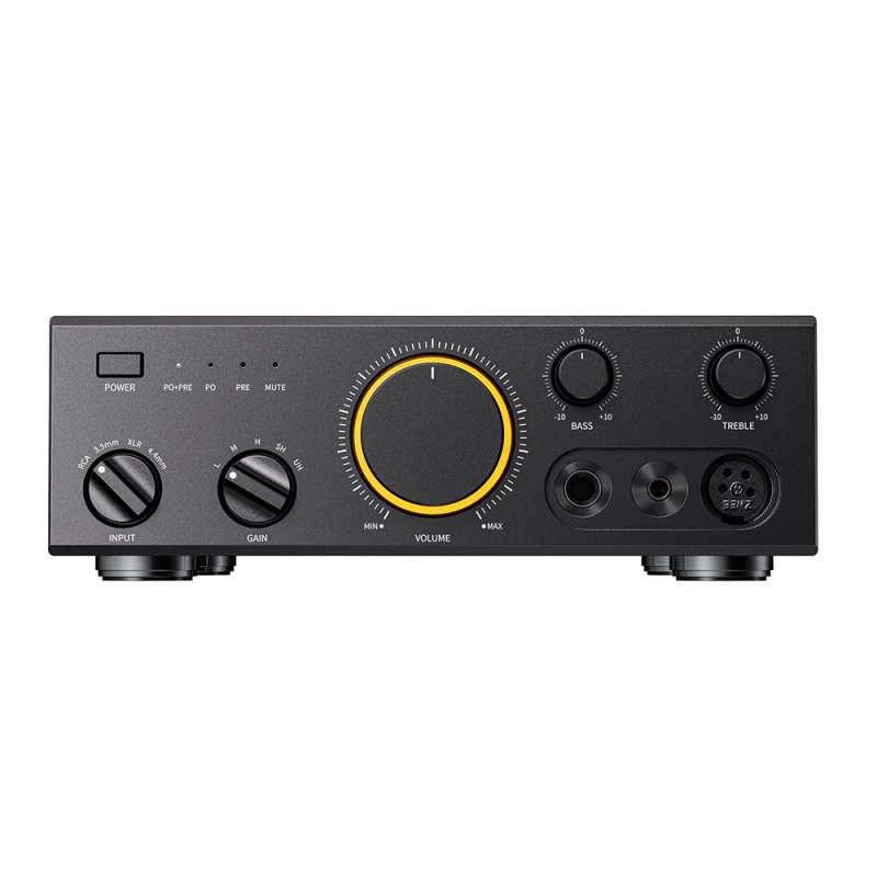 FiiO CLASS A desktop headphone amp and preamp, black, front