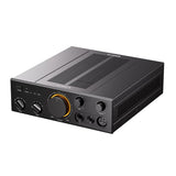 FiiO CLASS A desktop headphone amp and preamp, black, angled