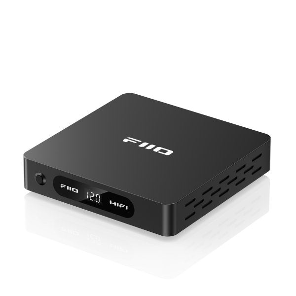 FiiO Darkside Pro linear power supply, black, angled