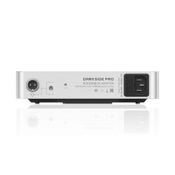 FiiO Darkside Pro linear power supply, silver, rear panel