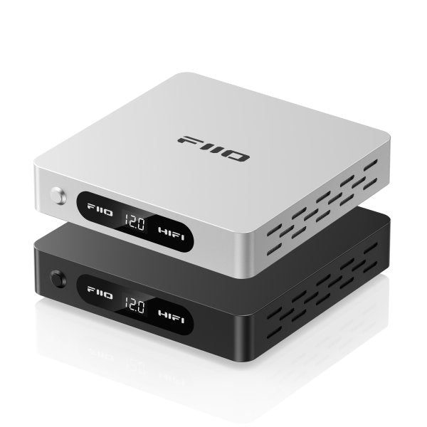 FiiO Darkside Pro linear power supply, silver and black