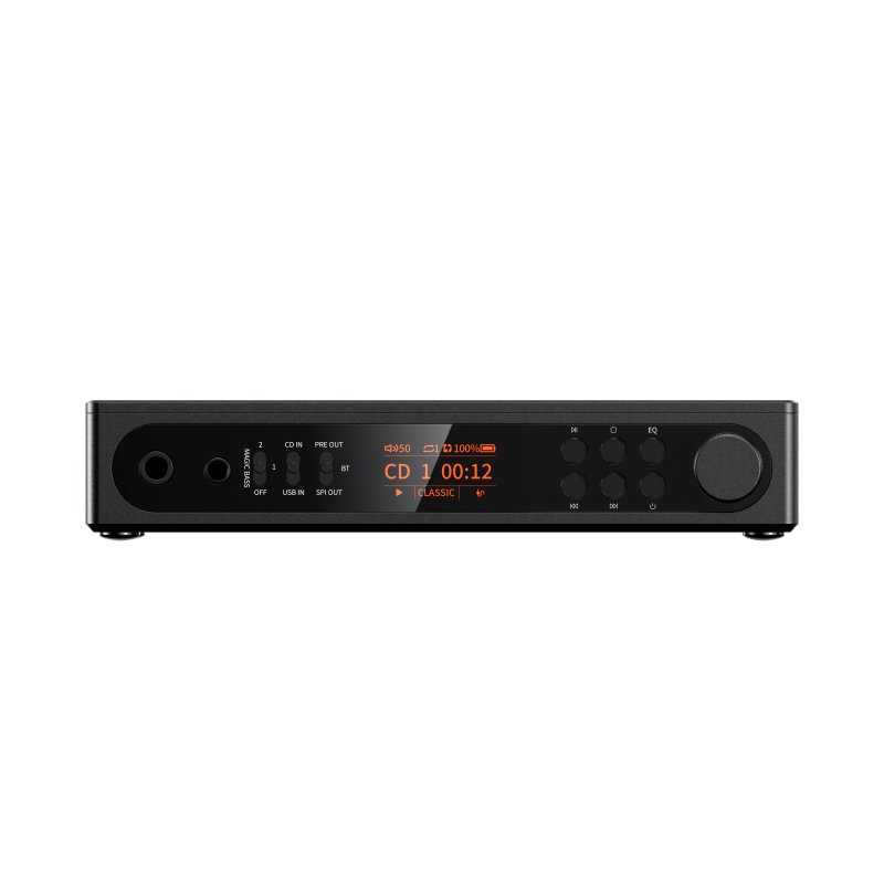 FiiO DM15 CD player, black, front panel