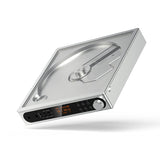 FiiO DM15 CD player, silver, angled