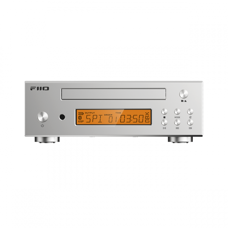 FiiO DP11 desktop CD player, silver, front