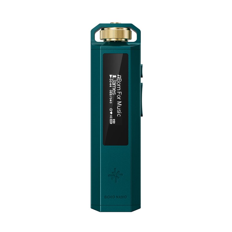 FiiO Snowsky Echo Nano music player, green, side view