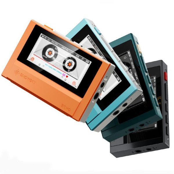 FiiO Snowsky Echo music player, all colours fanned out