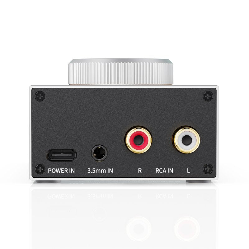 FiiO Jade Audio GIGAS 1 headphone amplifier, silver, rear panel