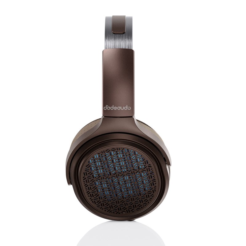 FiiO Jade Audio JT9 headphones, brown, side view