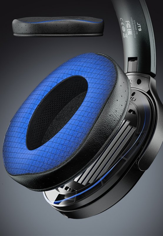 FiiO Jade Audio JT9 headphones, ear pad close-up