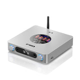 FiiO K13 desktop DAC and headphone amp, silver, angled