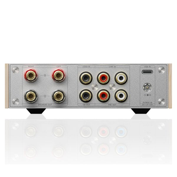 FiiO Jade Audio LEVEL 1 power amplifier, silver, rear panel